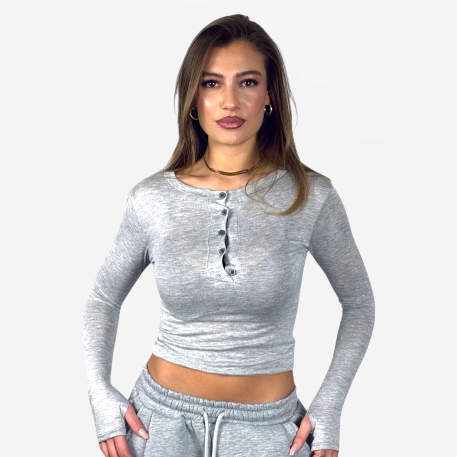 MAGLIA ADERENTE BOTTONI ESSENTIAL