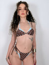 BIKINI MARRONE A POIS
