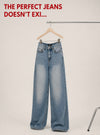JEANS WIDE FADED DENIM