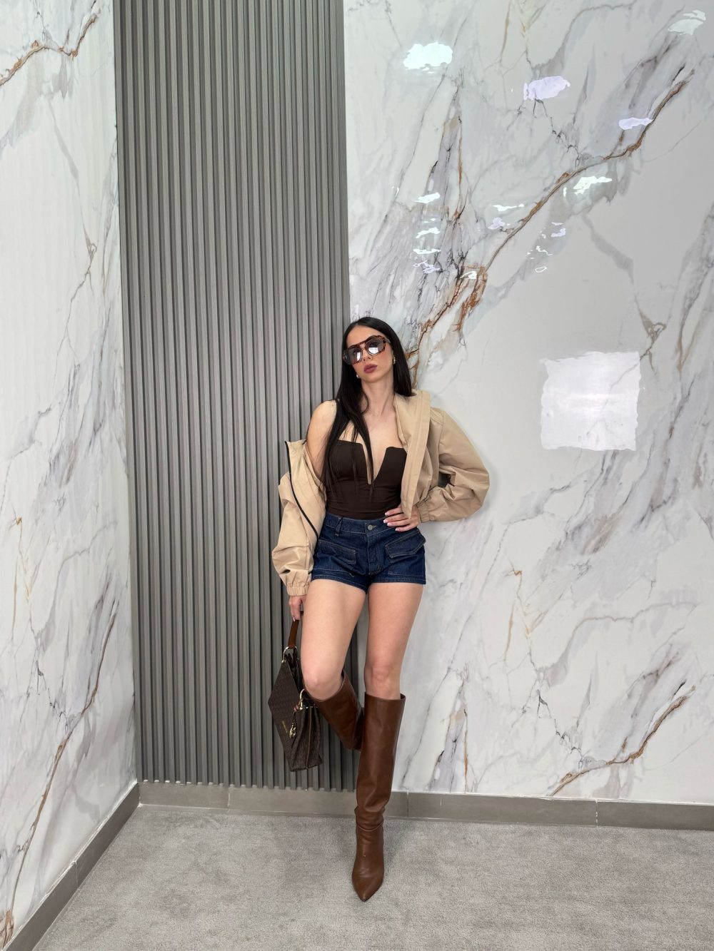DENIM UTILITY CHIC SHORTS