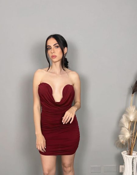 MINI DRESS NIGHT BORDEAUX