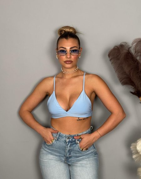CROP TOP AZZURRO