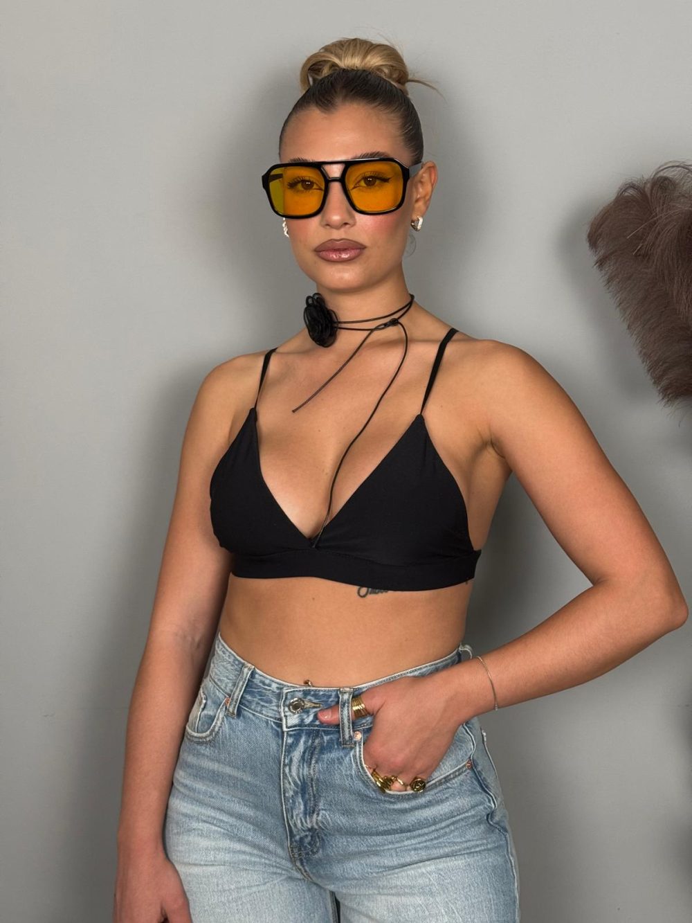 CROP TOP NERO