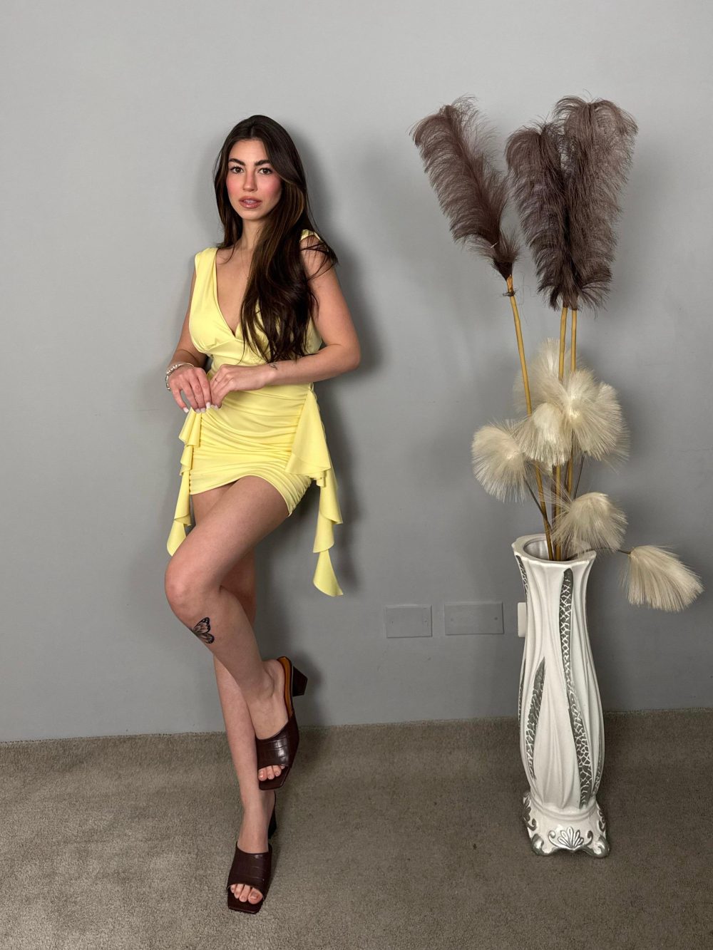 MINI DRESS COCKTAIL giallo
