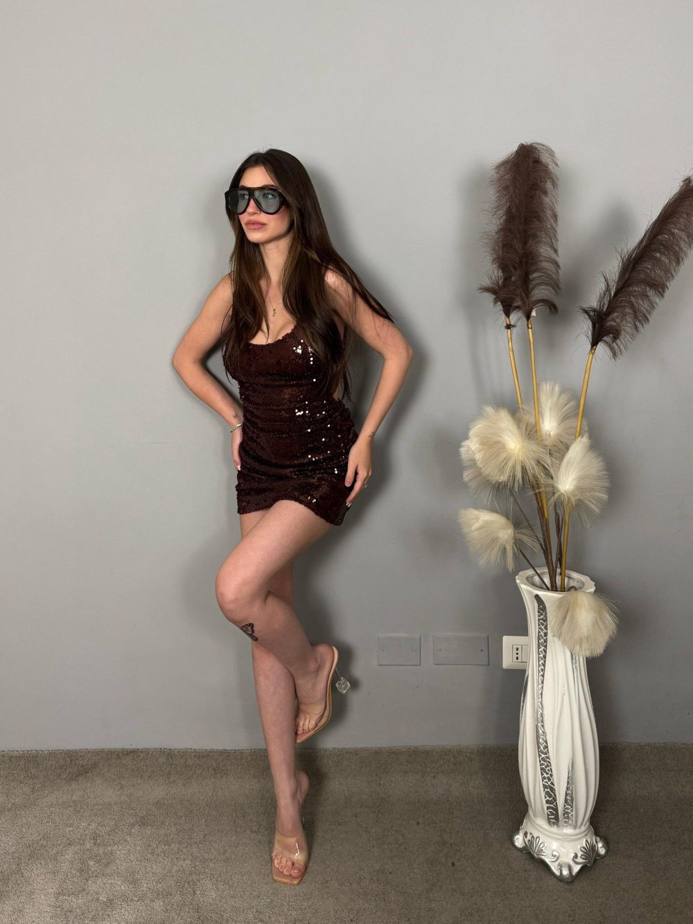 MINI DRESS NIGHT bordeaux - immagine 2