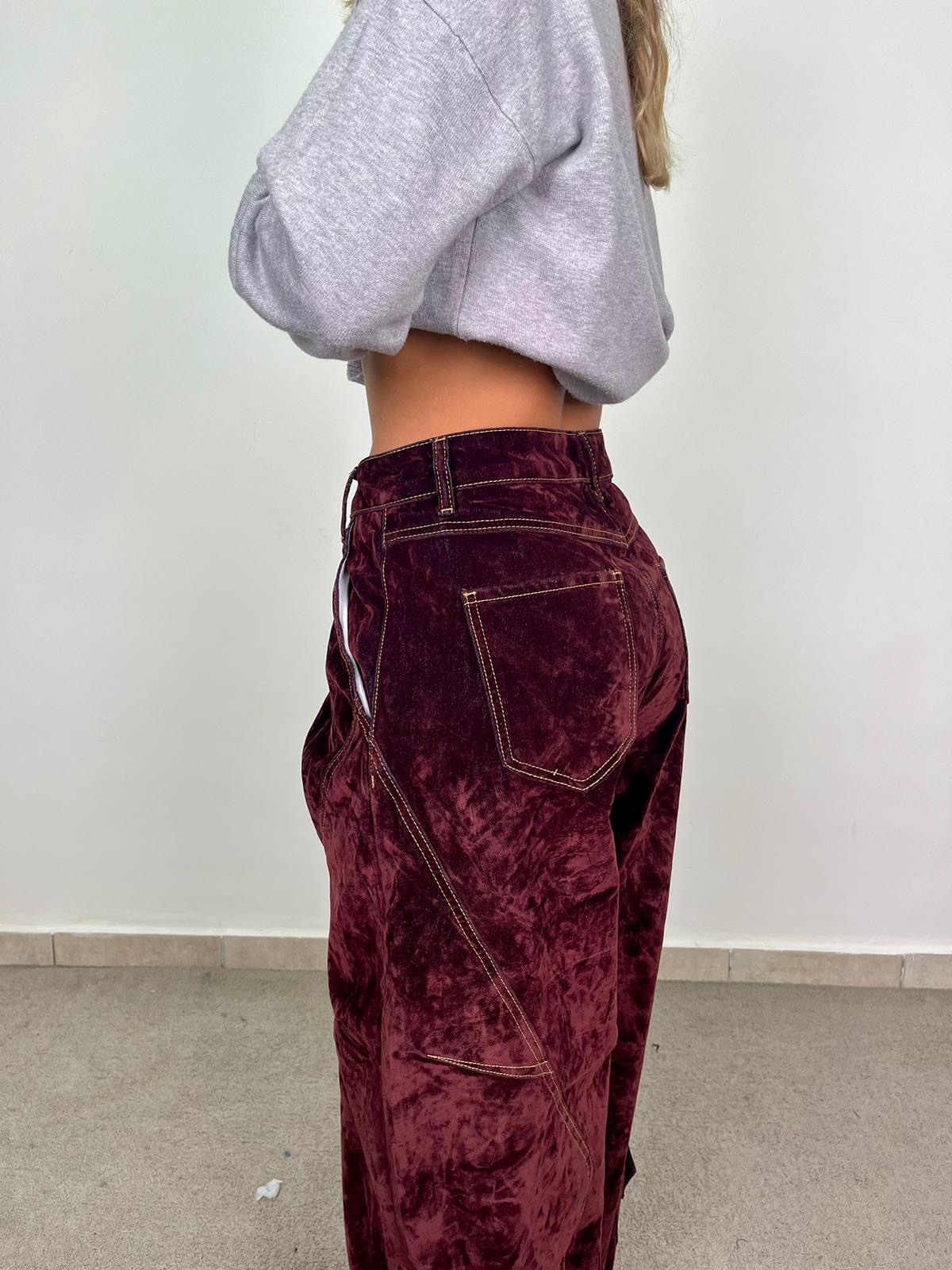 PANTALONE VELVET CROSS WINE - immagine 3