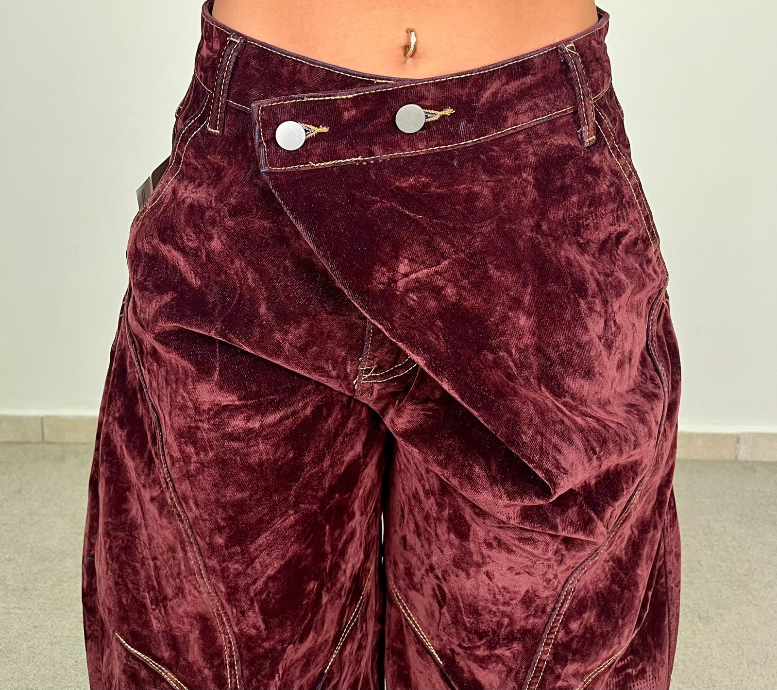PANTALONE VELVET CROSS WINE - immagine 2