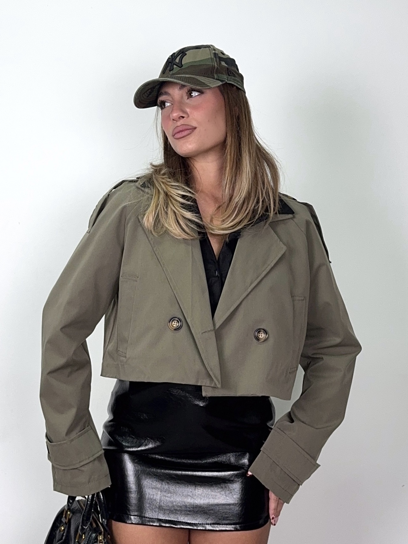 TRENCH CROP KHAKI - immagine 2