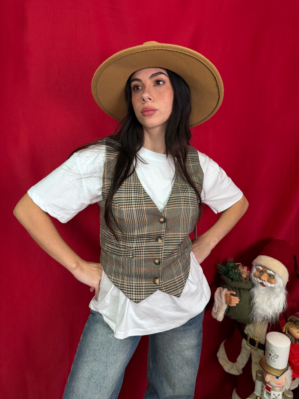 GILET CHECK HERITAGE