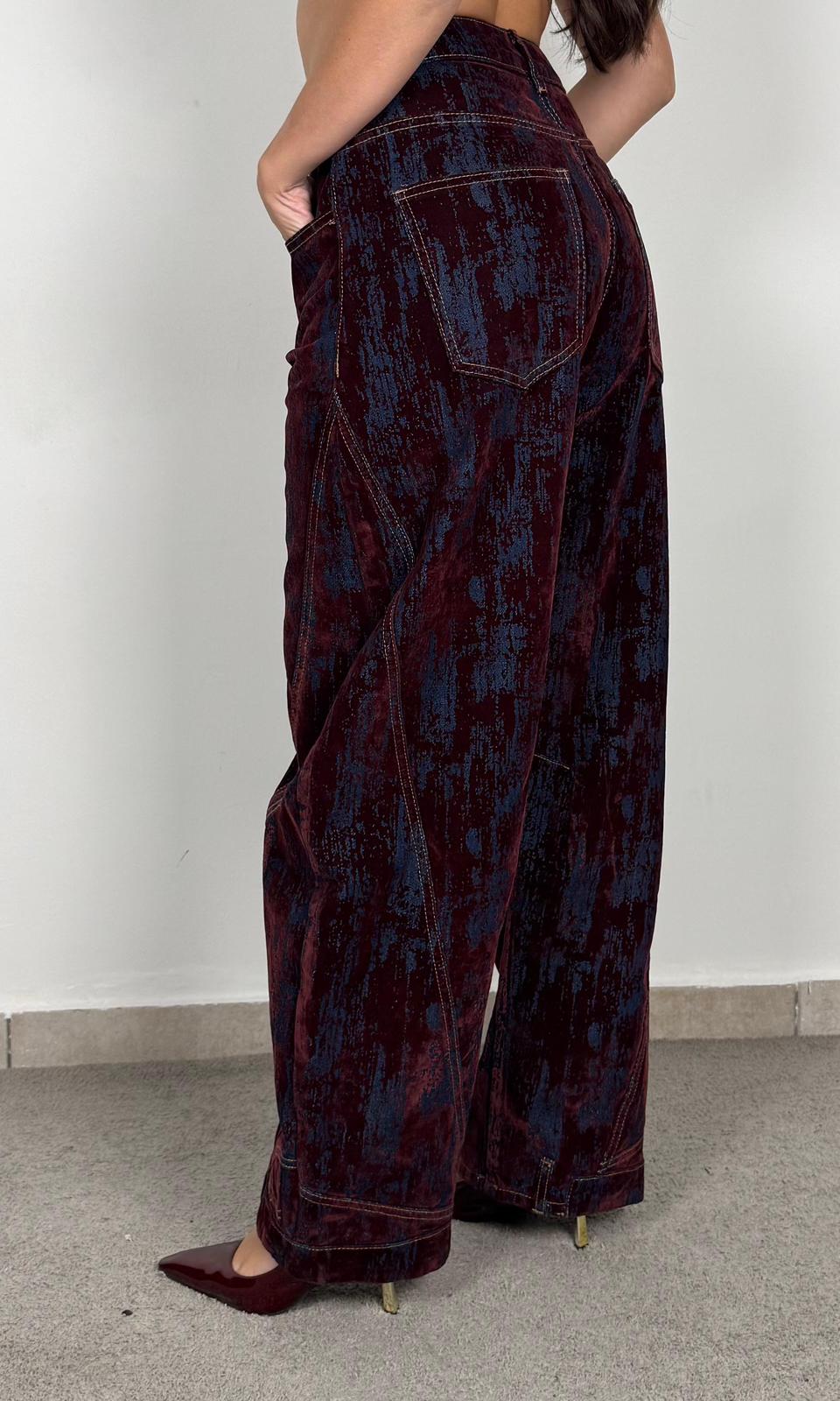 PANTALONE WIDE LEG TEXTURED - immagine 2