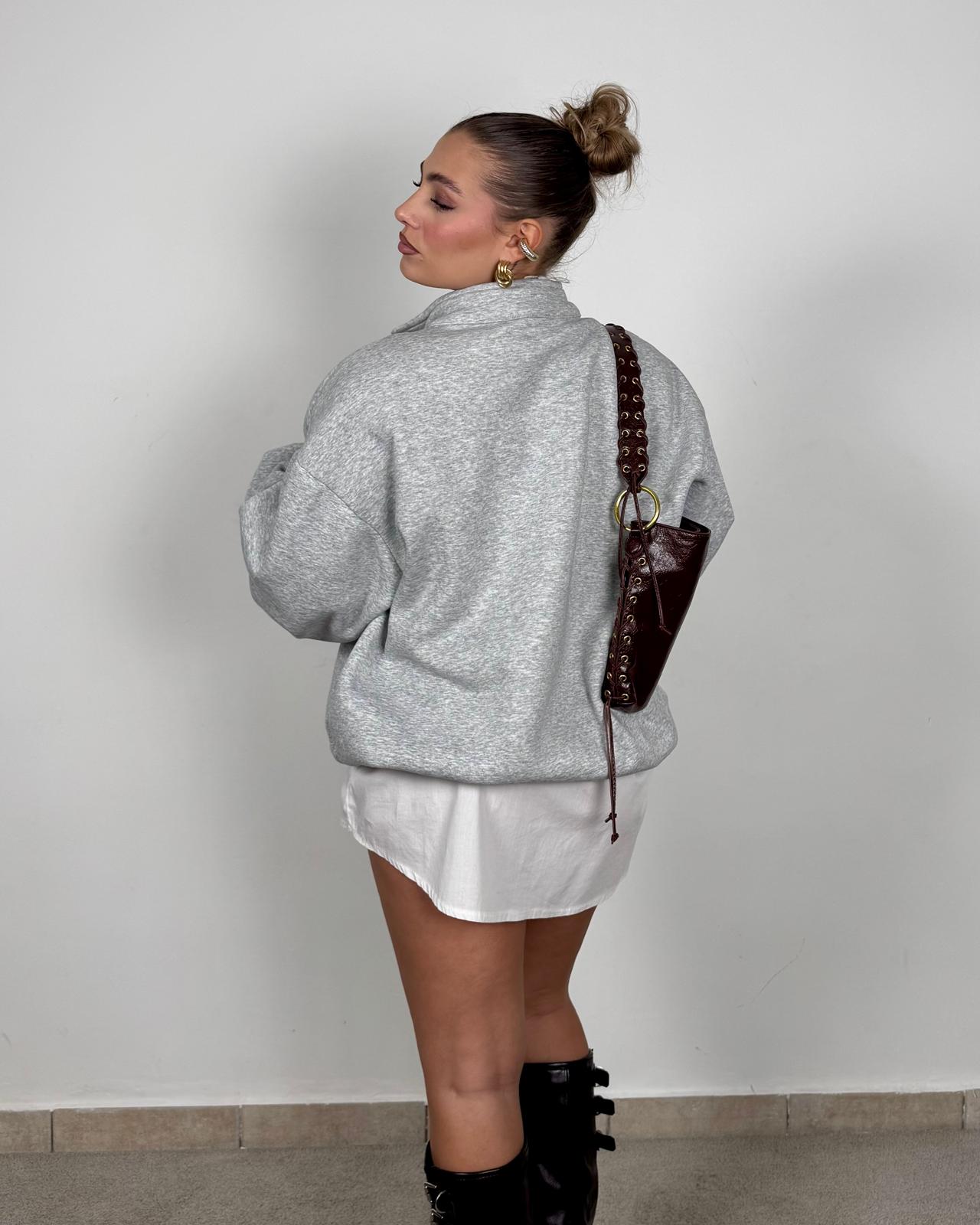 FELPA OVERSIZE COLLAR ESSENTIAL - immagine 3