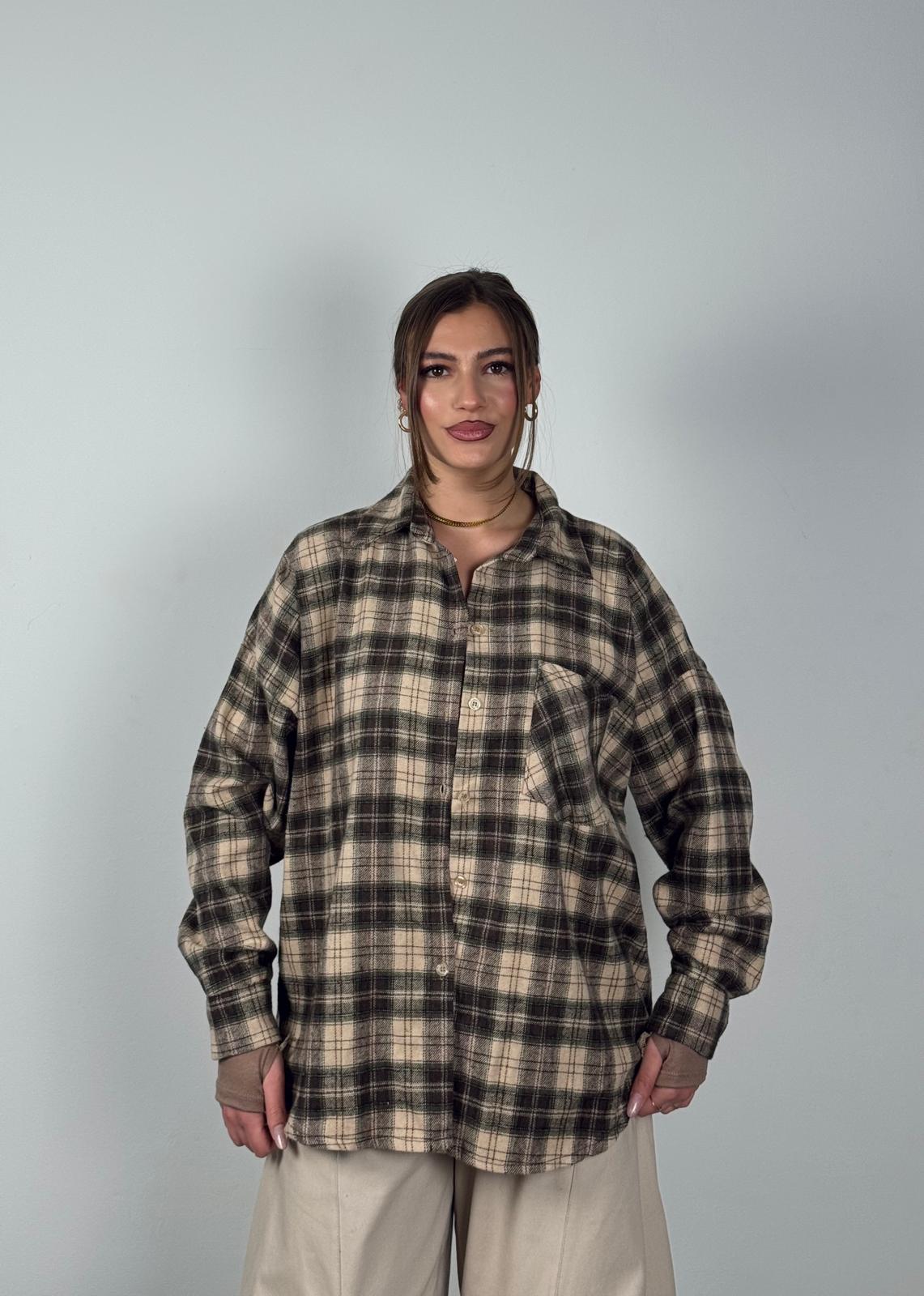 CAMICIA CHECK OVERSIZE ESSENTIAL - immagine 3