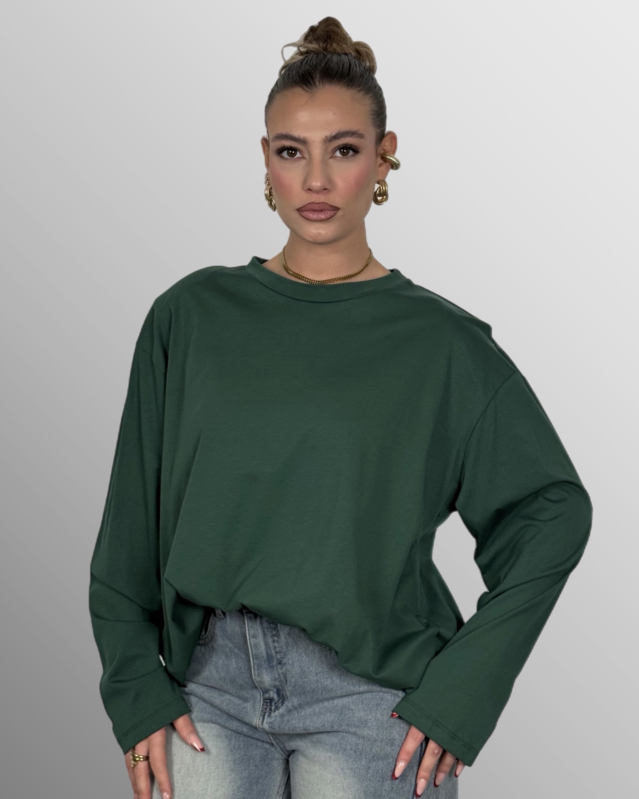 MAGLIA OVERSIZE ESSENTIAL VERDE