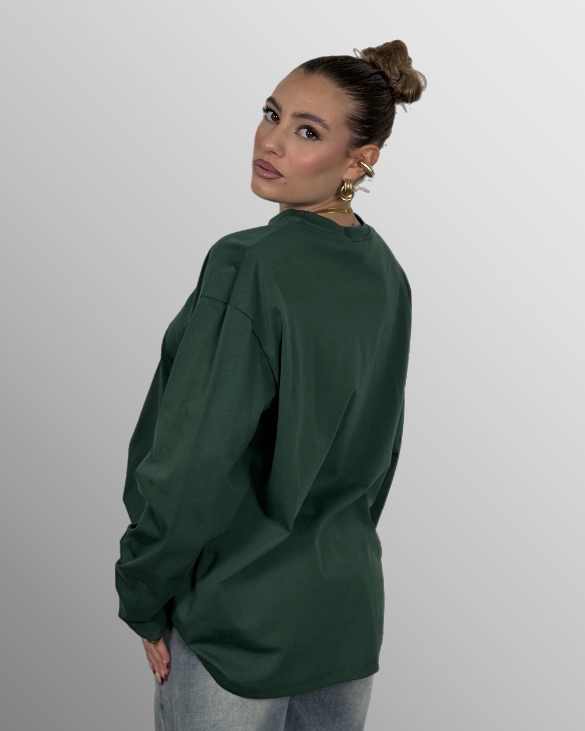 MAGLIA OVERSIZE ESSENTIAL VERDE - immagine 2